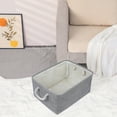 thumbnail image 5 of Unique Bargains Storage Bin with Handles for Closet Organizers Gray 16.1"x12.2"x7.9", 5 of 6