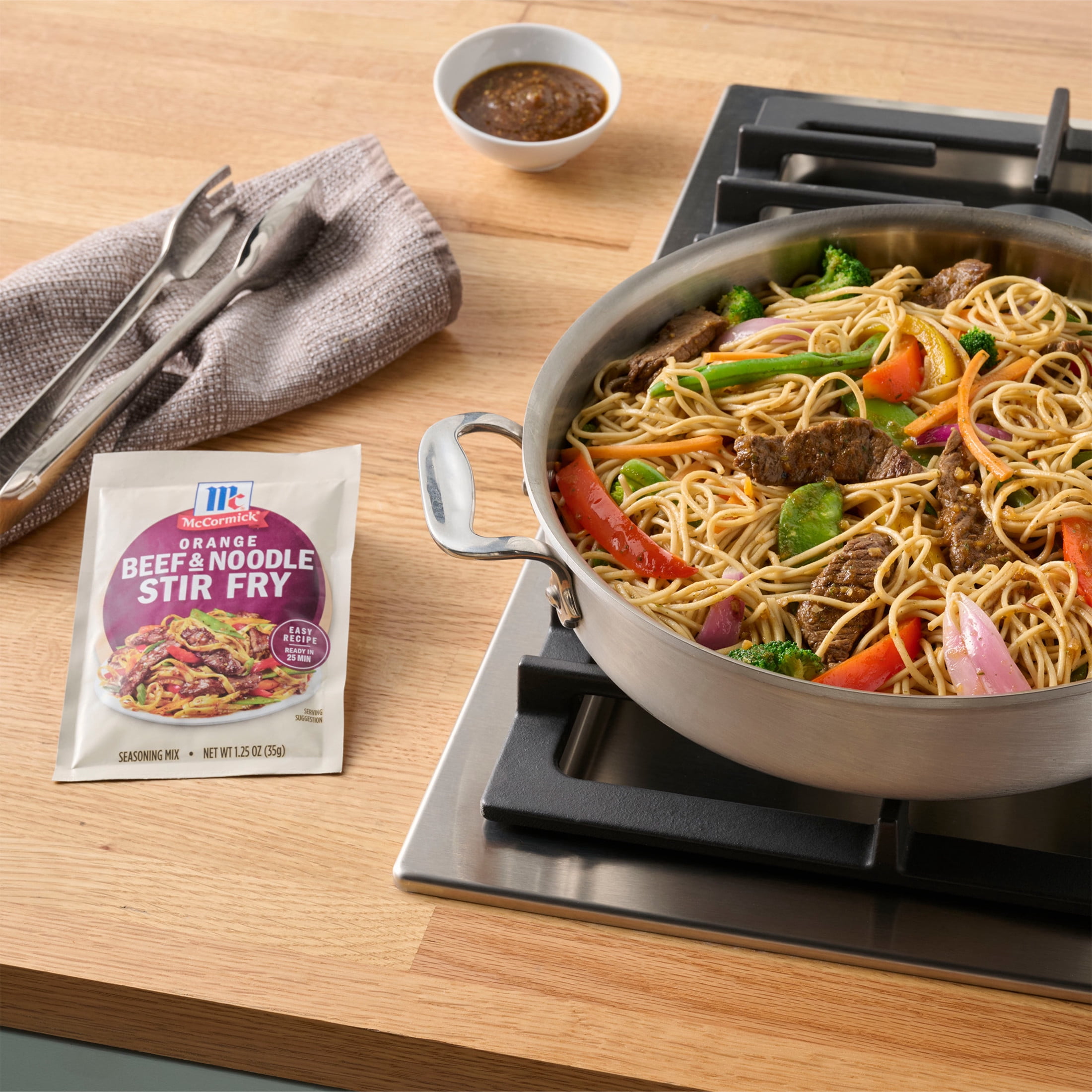 (12 pack) McCormick Orange Beef & Noodle Stir Fry Seasoning Mix, 1.25 oz Packet
