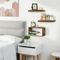 thumbnail image 3 of Sorbus Floating Shelves for Wall Set of 3 - Bathroom Shelves for Wall Storage, Over Toilet, Bedroom, Farmhouse, Wall Decor - 2 Floating Shelves with Invisible Brackets & 1 Rectangular Box, 3 of 7
