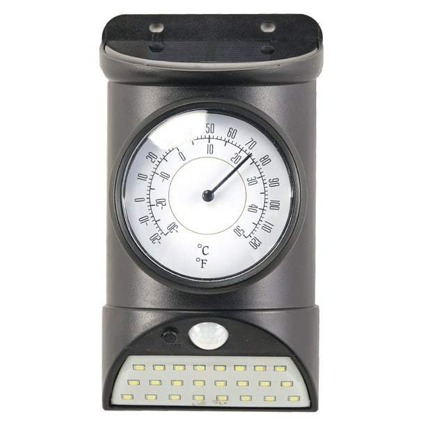 Solar Lighted Thermometer Outdoor Temperature Gauge with Light