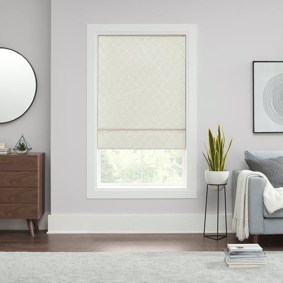 Eclipse  Darien Ogee 100% Total Blackout Cordless Roman Shade 23x64 - Ivory