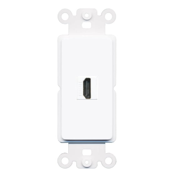 RiteAV - HDMI Port Wall Plate Decorative (Rocker) White