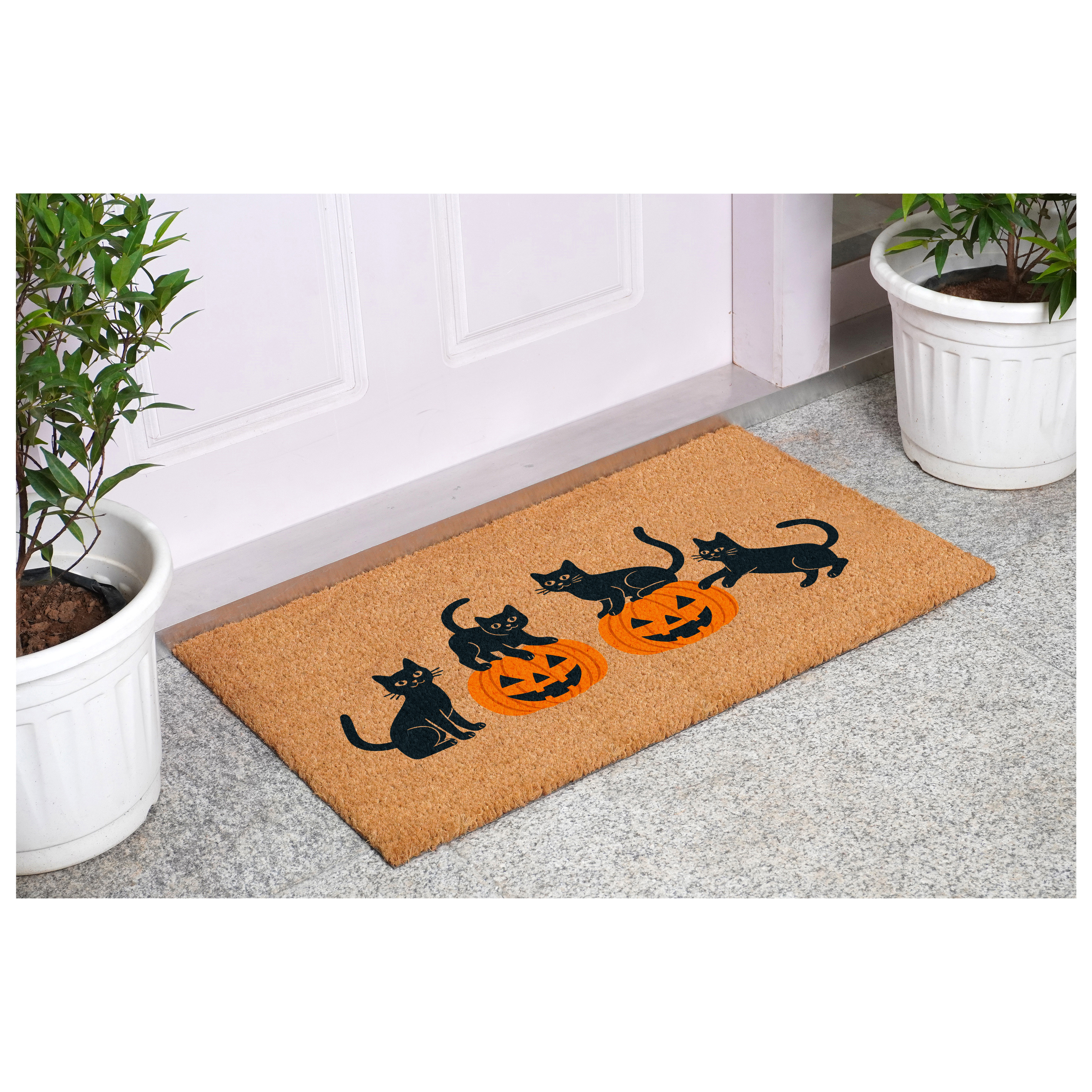 Mischief Halloween Cats Doormat, 24" x 36"