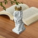 thumbnail image 4 of Estatua de león 3D, figura de animal, escultura coleccionable para decoración de escritorio y hogar. Blanco, 4 of 9