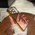 thumbnail image 1 of Funda transparente chapada de lujo para iPhone 13 11 12 14 Pro Max Mini, funda a prueba de golpes para iPhone 14 7 8 Plus XS Max XR X SE Fivean unisex, 1 of 2