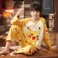 thumbnail image 5 of Conjunto de pijamas cálidos con estampado de dinosaurio para niño, ropa interior térmica para niños, ropa de dormir para primavera y otoño, talla media a grande, 5 of 5