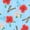 Colorful Flower-Blue, variant on INSPIRE CHIC Women's Floral Printed Blended Cotton Scarves, 21.7x21.7" Small Square Flowers Headscarf Neckerchief Blue Flower Green Leaf