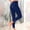 Navy, variant on Womens Tummy Control High Waisted Leggings Buttery Soft 7/8 Cropped Yoga Pants Opaque Workout in Navy,Size M