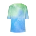 thumbnail image 4 of Hvot&aat Women's Fashion Tie Dye Gradient Printing Tees V-Neck Casual Short Sleeve Loose Tops Trending T Shirts, 4 of 4