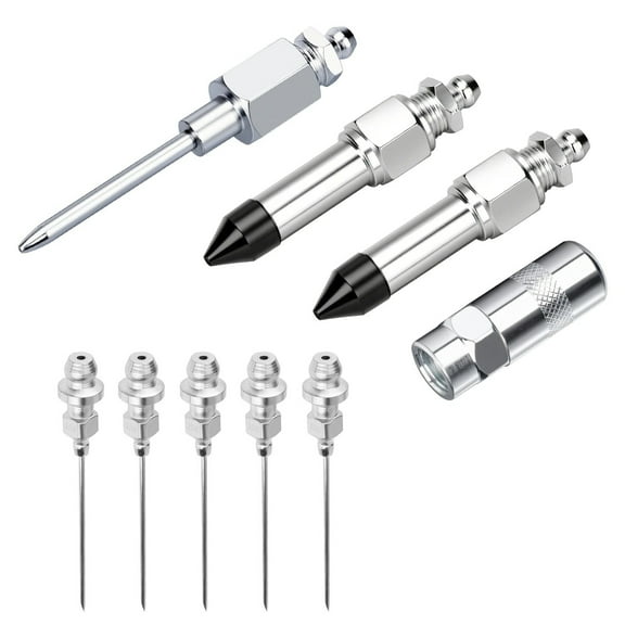 GUYUTING Grease Gun Needle Nozzle Set for Automotive Bearings Industrial Machines Metal Lubrication 1/8 NPT Standard