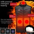 thumbnail image 4 of yoeyez Heated Vest Women 3Xl,Plus Size Usb Charging Warm Heated Coat 9 Heating Smart Heating Jacket Winter Heating Coat For Outdoor Hiking Skiing Fishing Black Xl, 4 of 4