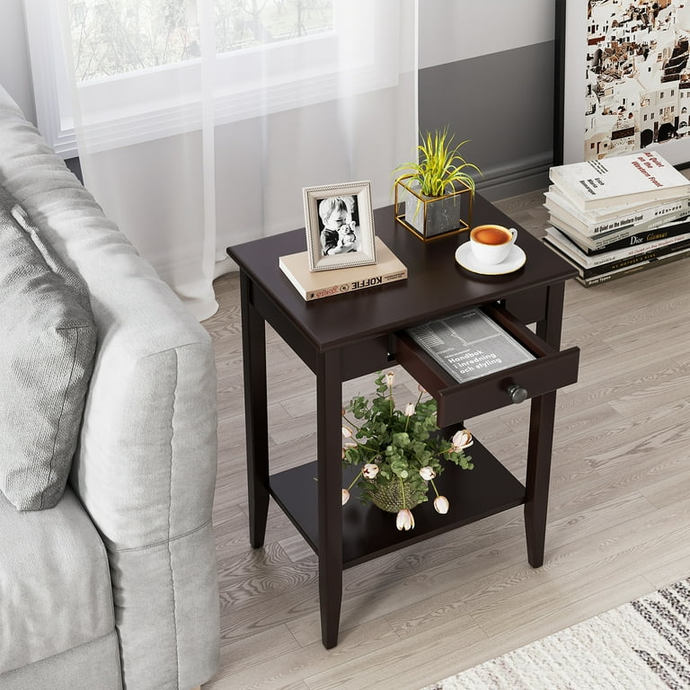 Small table with sales shelves