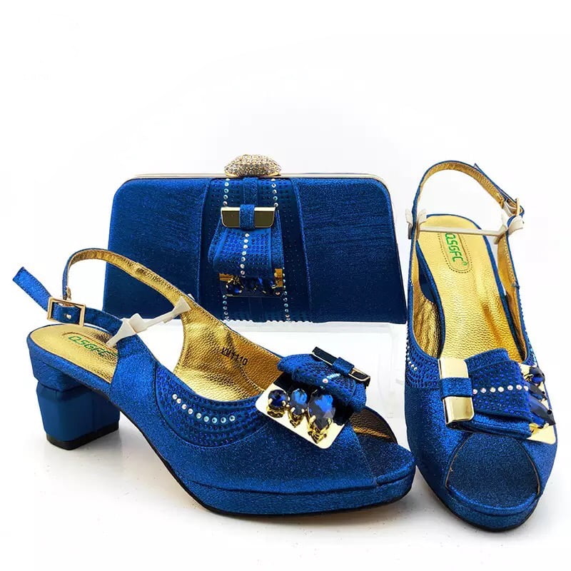 cobalt shoes and matching bag