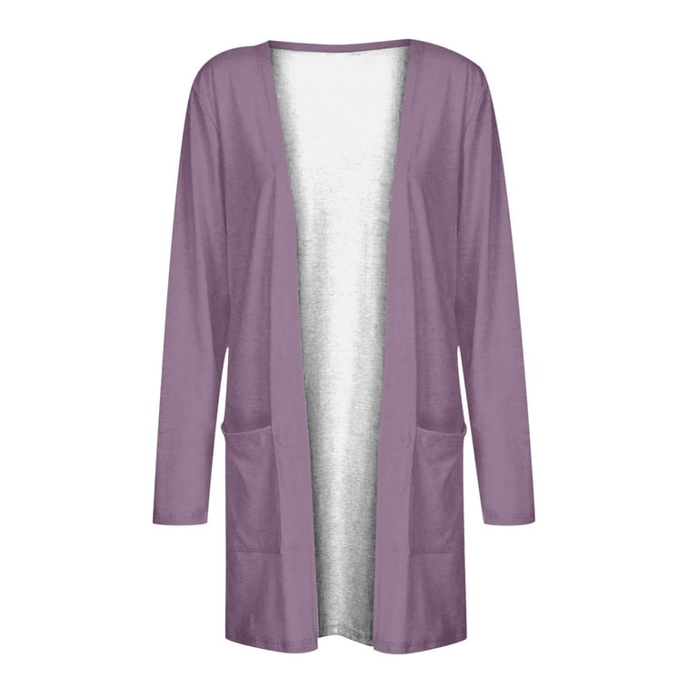 Pxkloy Plain Cardigans for Women Women's Lightweight Cardigan