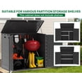 thumbnail image 5 of OROFULL 30 Cu.Ft Outdoor Storage Shed, Waterproof Resin Horizontal Cabinet with Lockable Doors for Patio, Backyard & Garden Tools, Black, 5 of 8