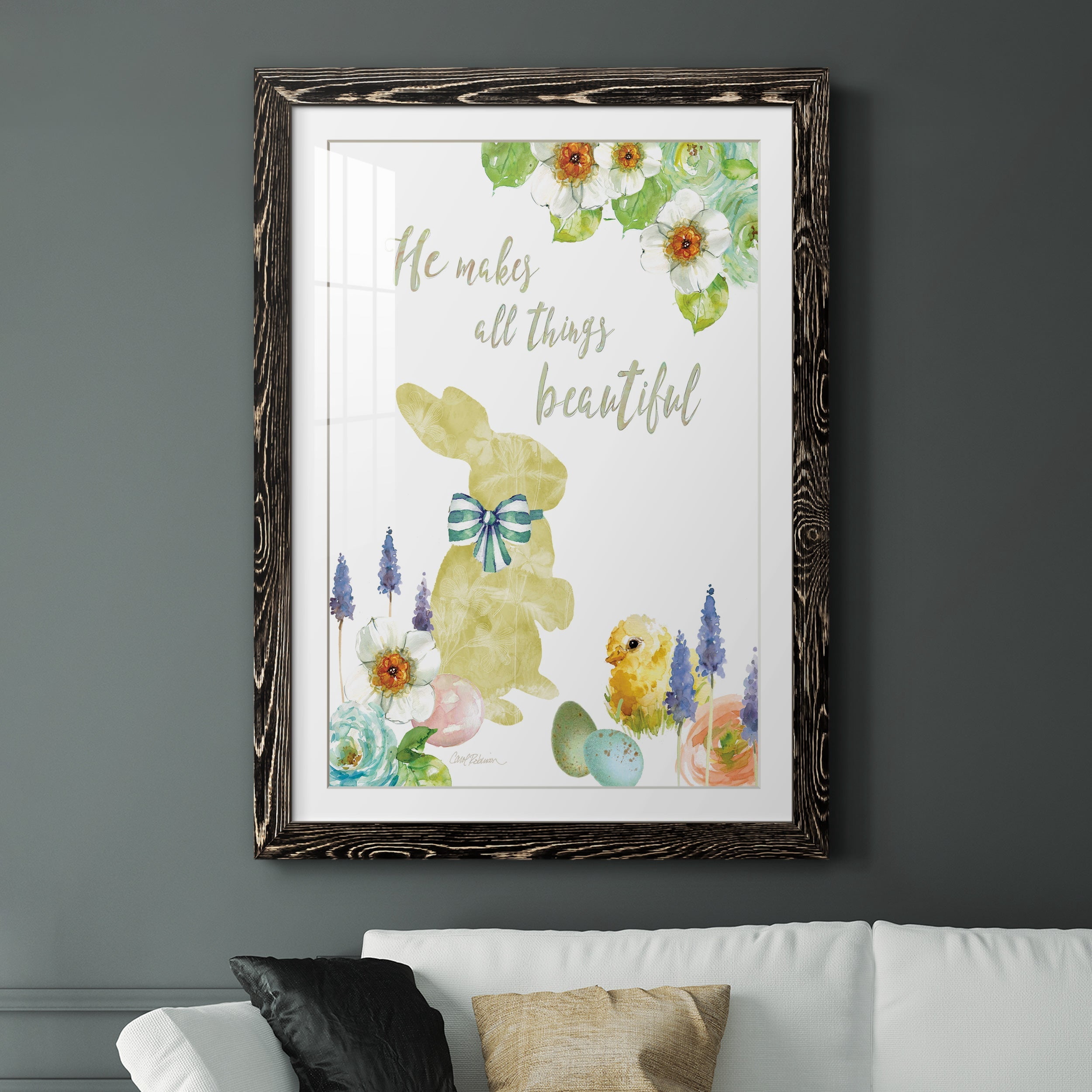 All Things Bunny - Premium Framed Print - Distressed Barnwood Frame - Ready to Hang