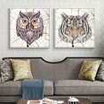 thumbnail image 3 of wall26 Floating Framed Canvas Wall Art for Living Room, Bedroom Wooden Background Animal Canvas Prints for Home Decoration Ready to Hang - 16"x16"x2 Panels, 3 of 4