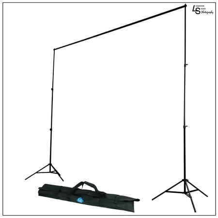 Loadstone Studio Photography Photo Studio 10' x 8' Background Stand Backdrop Support System Kit with 2PC Backdrop Holders,