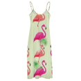 thumbnail image 5 of Flamingo Pattern Fine Art Sleeveless Dress Summer Dress Woman 2025, 5 of 7