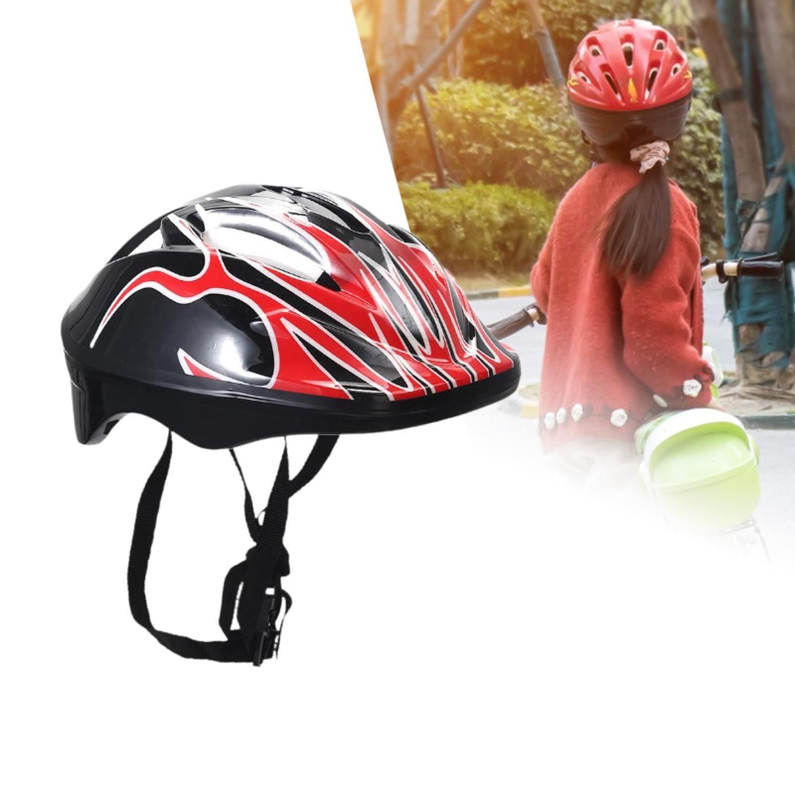 yotijay Kids Helmet, Roller Skating Helmet Portable Impact Resistant, Skateboard Red
