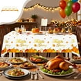 thumbnail image 3 of Wzzjkit Fall Tablecloth Rectangular, Thanksgiving Orange Pumpkin and Leaves Printed Table Cloth for Party Picnic Dinner Decor, Thanksgiving Tablecloth, 3 of 7