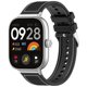 thumbnail image 4 of Silicone Strap for Xiaomi Smart Band 9 Pro 8 Pro Redmi Watch 4 Composite Woven Watch Band - Black, 4 of 5