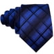 thumbnail image 4 of Conjunto de corbata Barry.Wang tejido en seda a cuadros azul real, 4 of 8