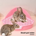 thumbnail image 4 of ievspot Small Pet Toilet High Fence, Hollow Platform,Rabbit Litter Pan Animal Potty Trainer Bunnies Corner Toilet Box,Ferret Hamster Dragon Cat Guinea, 4 of 7