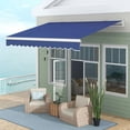 thumbnail image 3 of Barara King Patio Awning Sunshade Shelter,Patio Retractable Sun Shade,13' x 8' Patio Awning with UV Protection and Easy Crank Opening, Dark Blue, 3 of 11