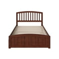 thumbnail image 7 of Richmond Full Platform Bed with Matching Foot Board with Full Size Urban Trundle Bed in Walnut, 7 of 7
