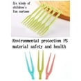 thumbnail image 2 of 50pcs Fruit Fork Disposable Plastic Fork Two Tooth Fork Dessert Cake Fork, Household Essentials, 2 of 7