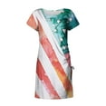thumbnail image 4 of JINMGG 2026 Summer Womens Plus Size Dresses Women Summer Independence Day Dresses Cropped Ball Gown Short Sleeve Crewneck Dress, 4 of 5