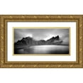 thumbnail image 1 of Engstrom, Erik 24x13 Gold Ornate Wood Framed with Double Matting Museum Art Print Titled - Vestrahorn, 1 of 4