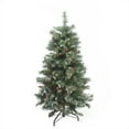 thumbnail image 2 of Northlight 4' Pre-Lit Medium Frosted Mixed Pine Artificial Christmas Tree - Clear Lights, 2 of 2