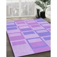 thumbnail image 3 of Ahgly Company Machine Washable Indoor Square Transitional Purple Area Rugs, 6' Square, 3 of 7