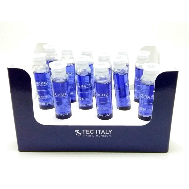 Tec Italy Traitement Capillaire Reconstructeur Semi-Transparent 0.33oz 12 Ampoules