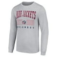 thumbnail image 2 of Men's Starter Heather Gray Columbus Blue Jackets  Logo Graphic Long Sleeve T-Shirt, 2 of 3