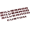 thumbnail image 1 of GFDYREE 19-21 Black Red Silverado Custom Tailgate Letter Emblem Nameplate Badge Kit OEM (Custom 4pcs), 1 of 7