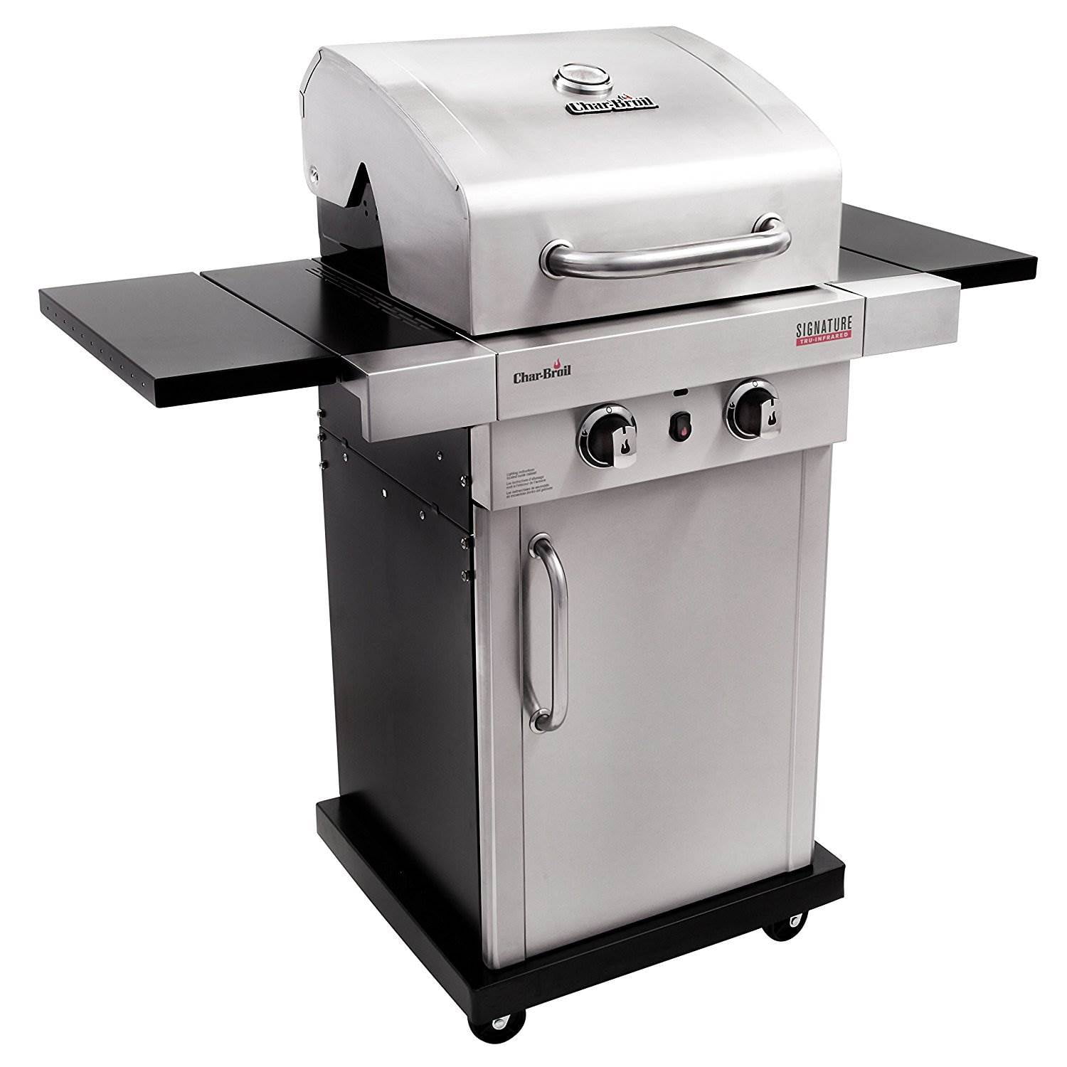 Char-Broil Signature Infrared Stainless Steel Burner Gas Cabinet Grill + Cover -
