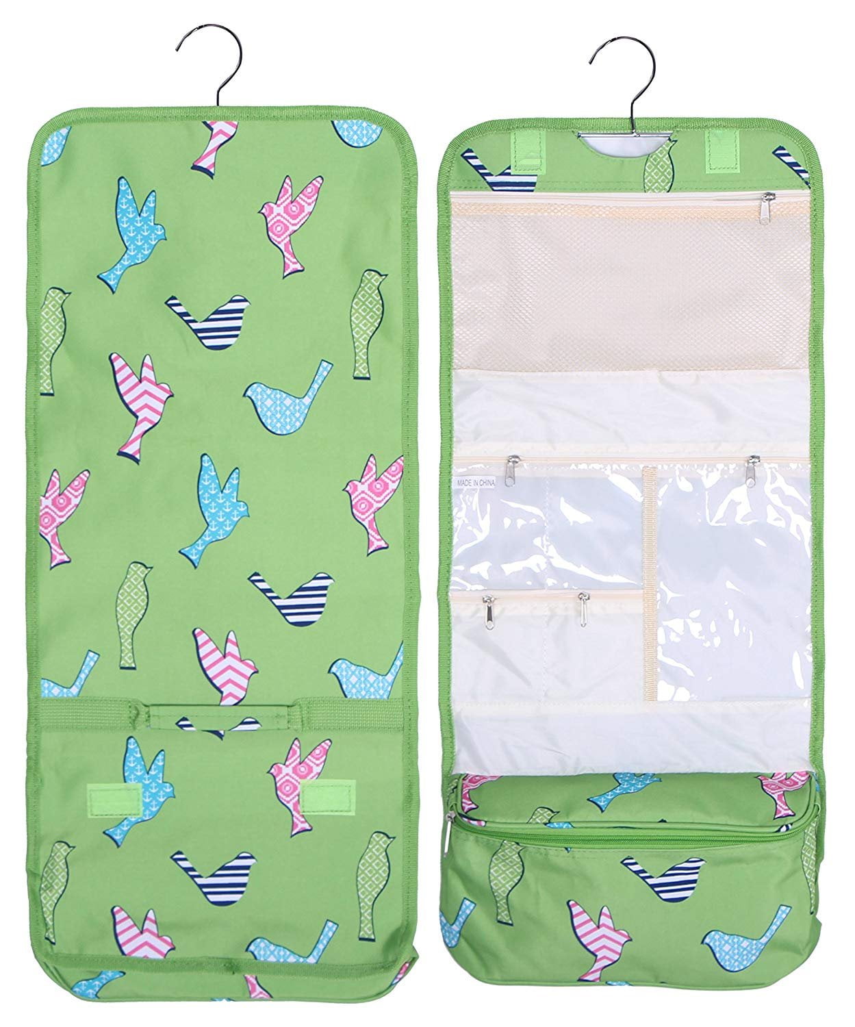 Hanging Toiletry Cosmetic Organizer Bag Roll up for Storage and