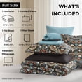 thumbnail image 6 of Regency Heights Full Size Comforter Set, 9-Piece Bed in a Bag Full, Black Bedding Comforter Set with Comforter, Flat Sheets, Fitted Sheets with Side Pockets, 6 of 8