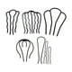 thumbnail image 5 of 7 piezas de peine para el cabello, accesorios de peluquería, alfileres de peinado de salón, moño desordenado para regalos, eventos, vacaciones, niñas, 5 of 8