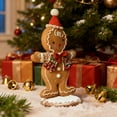 thumbnail image 2 of Christmas Gingerbread Man Night Light Battery Powered Resin Cookie Man Decoration Lamp Home Office Bedroom Kids Room Holiday Party Ornament, 2 of 7