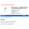 thumbnail image 2 of Wheel Lug Bolt - Compatible with 2010 - 2013 Mercedes-Benz S600 5.5L V12 2011 2012, 2 of 2