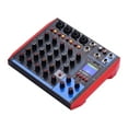 thumbnail image 3 of Console de Mixage Portable 6 Canaux Audio Numérique + Alimentation Fantôme 48v Supporte Connexion BT/USB/MP3 pour Enregistrement Musical DJ Réseau Diffusion en Direct Karaoké, 3 of 7