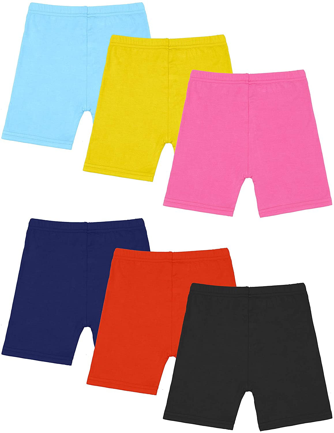 6 Pack Children Dance Shorts Girls Bike Short Pants Breathable Safety 6 Color 