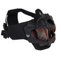 thumbnail image 2 of Máscara Media Cara Malla Colmillos Terror Calavera Ajustable para Accesorios Paintball, 2 of 9