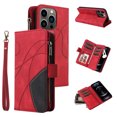 thumbnail image 1 of Compatible with iPhone 12 Pro Max Wallet Case with Card Slots PU Leather Zipper Flip Folio Cover, 1 of 5
