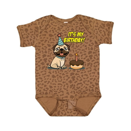 

Inktastic It s My Birthday Pug Gift Baby Boy or Baby Girl Bodysuit