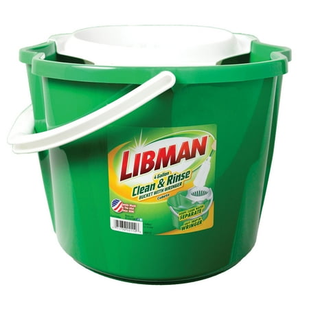 libman mop and bucket spin green white